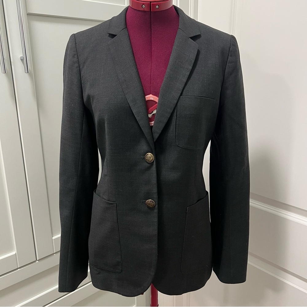 NWOT ARITZIA Talula Grey Blazer Jacket Size 4 Linen-look Quality